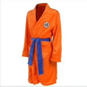 Dragon Ball Super Saiyan Son Goku Flannel Cosplay Robe – Unisex Anime Homewear Pajamas