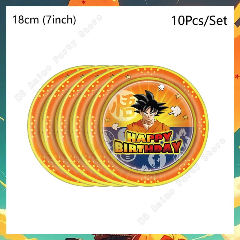 Goku Dragon Ball Z Birthday Decoration Party Supplies - Image 15
