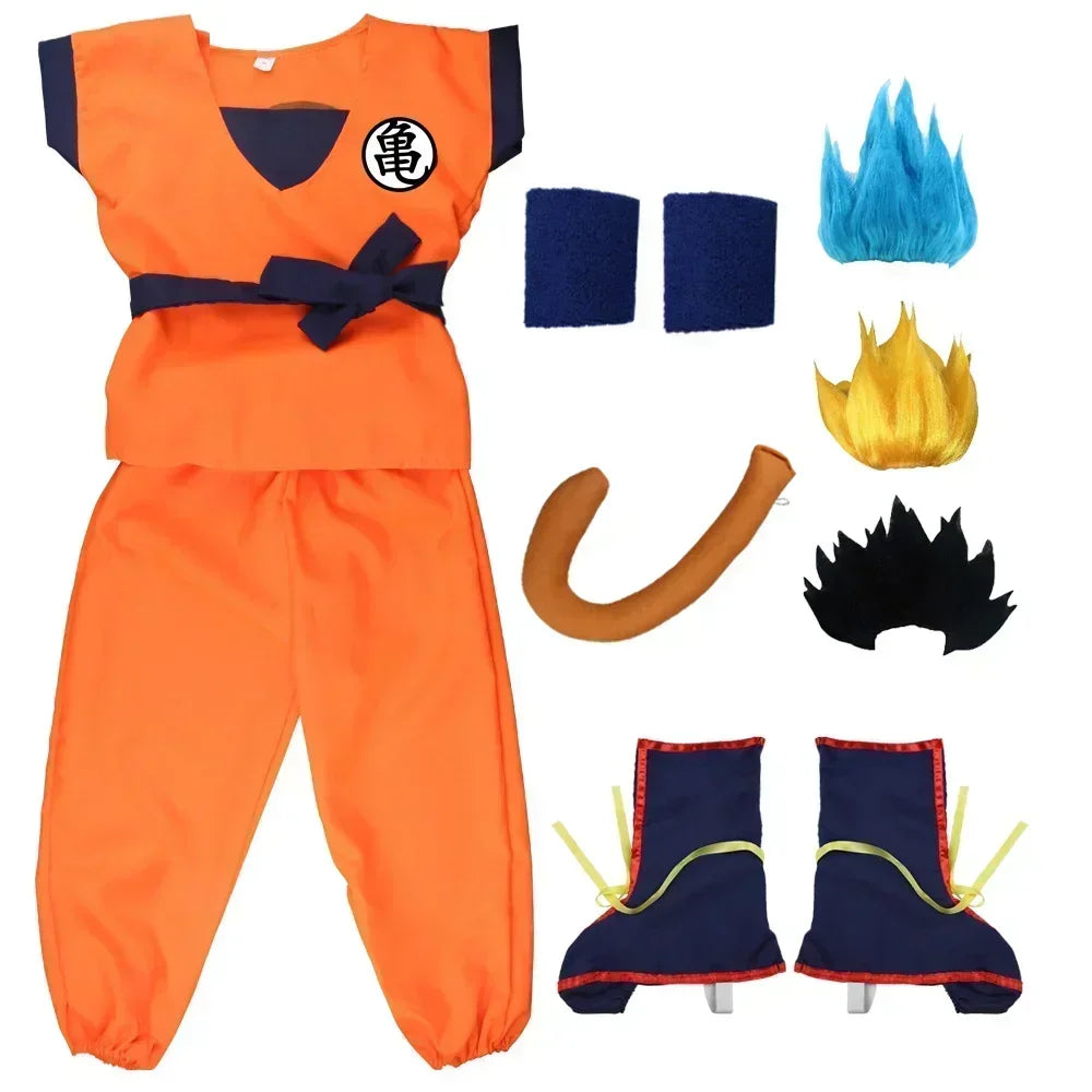 Halloween Son Goku Costume Set – Anime Cosplay for Adults & Kids - Image 2