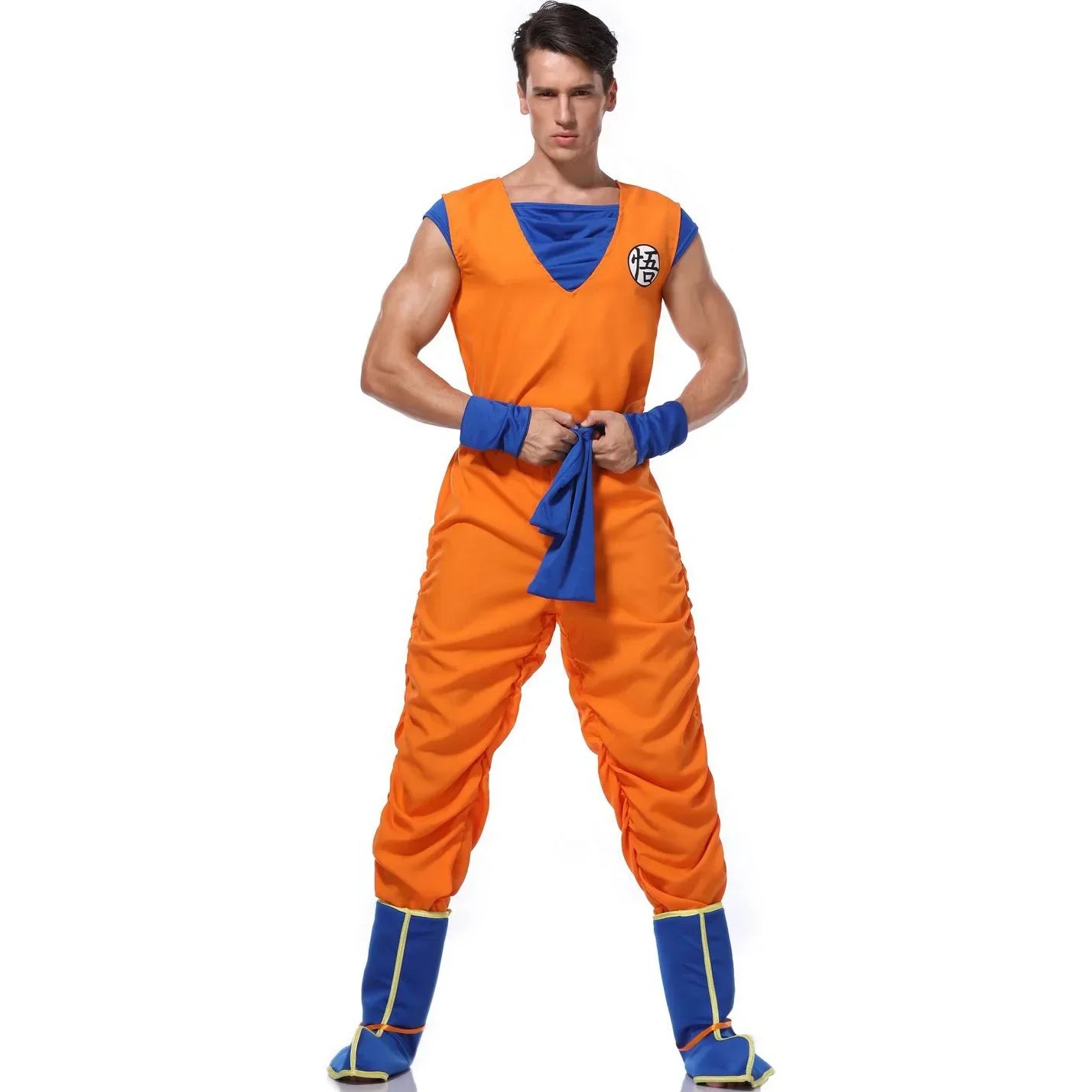 Adult Man Halloween Japanese Anime Son Goku Cosplay Costume – Superhero Role Play Orange Jumpsuit - Image 5